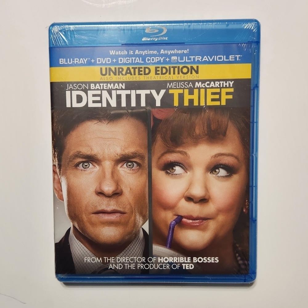 Identity Thief Blu Ray + DVD + Digital Copy SEALED UNRATED EDITION Ultraviolet